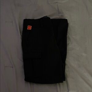 Empyre Black Cargo Pants with Red Patch